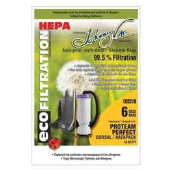 VACUUM BAG, 6PK PROTEAM 10 QT. HEPA TYPE