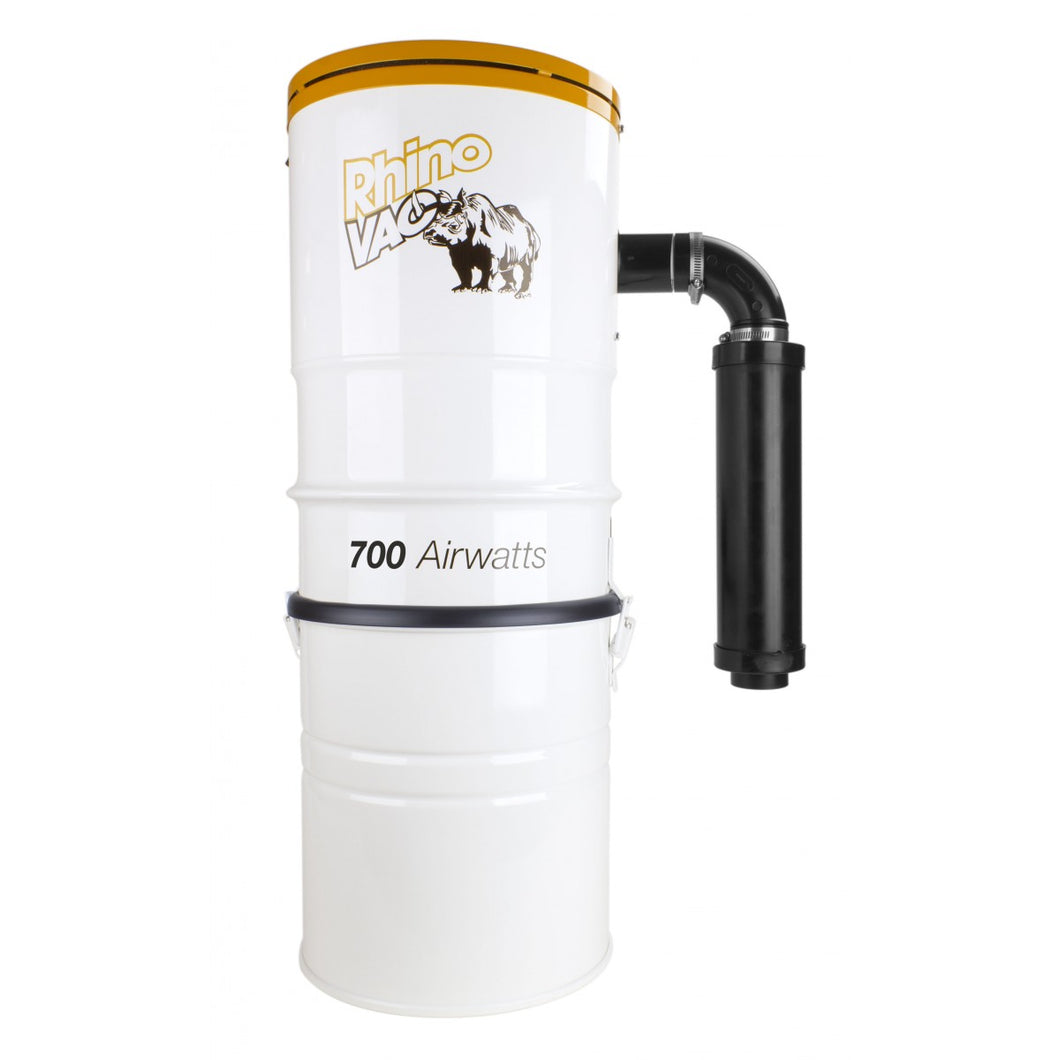 Central Vacuum from RhinoVac - 700 Airwatts - 15 L (4 gal) Tank Capacity - HEPA Bag - Made in Canada