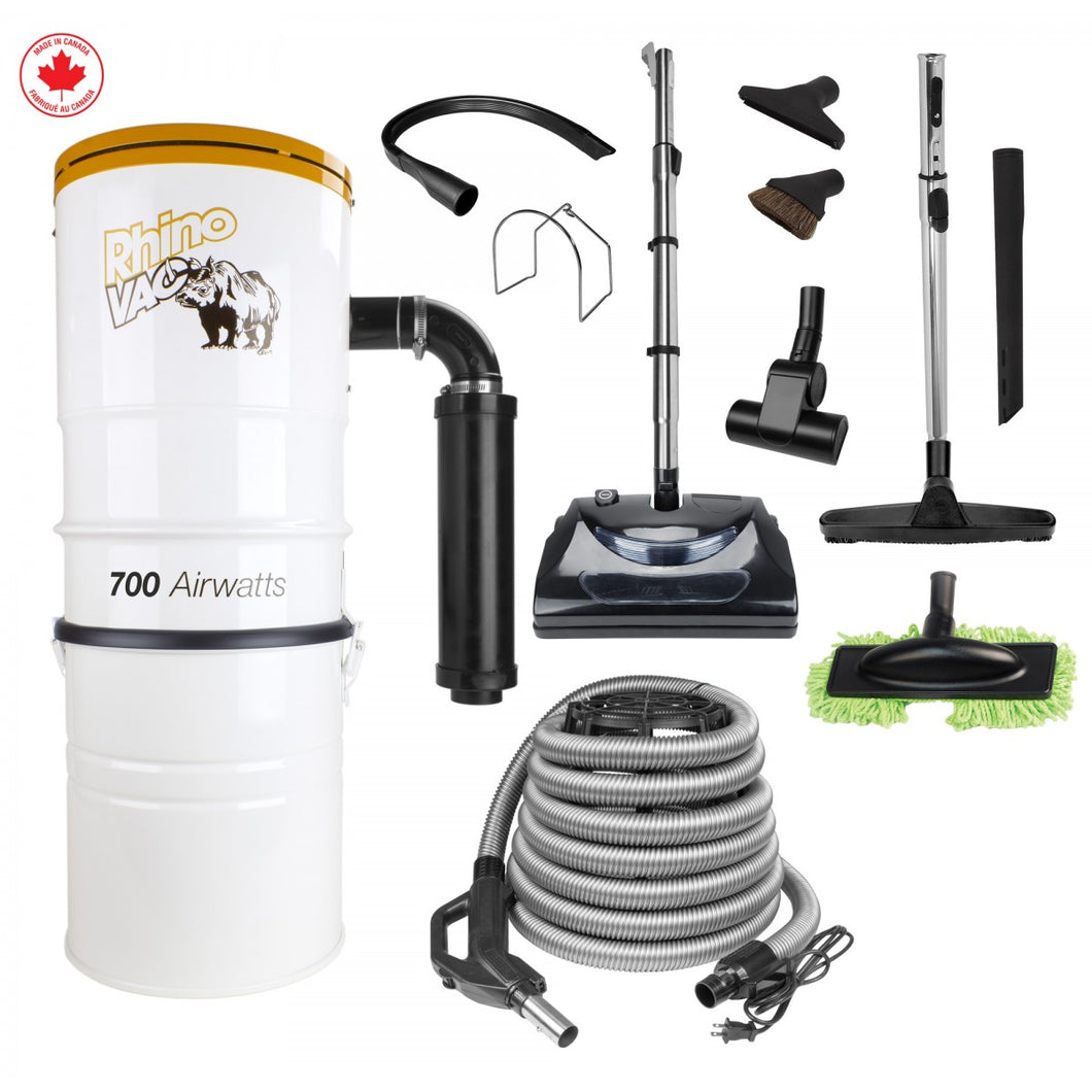 Central Vacuum Kit & Accessories from Rhinovac with Powerhead