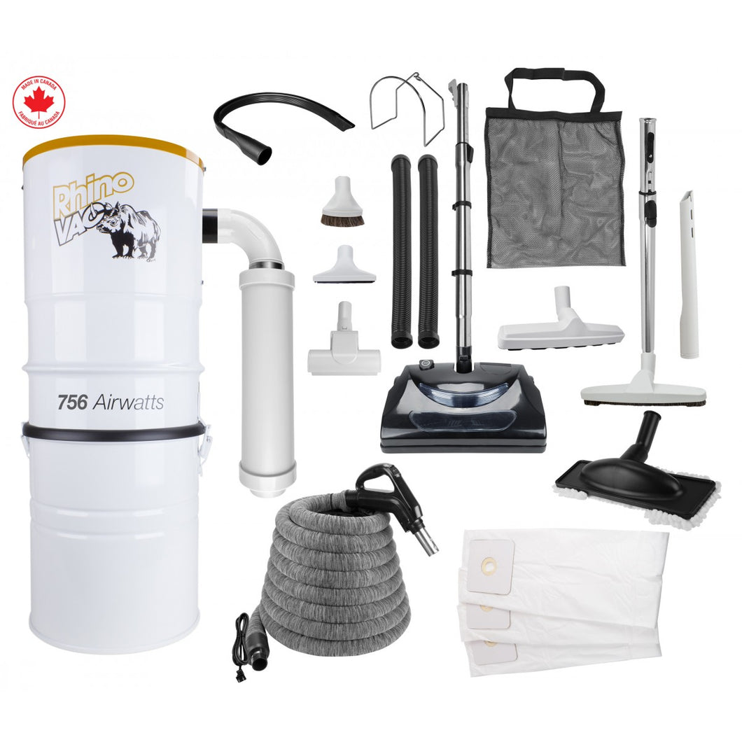 Central Vacuum Kit & Accessories RhinoVac with Powerhead - Refurbished