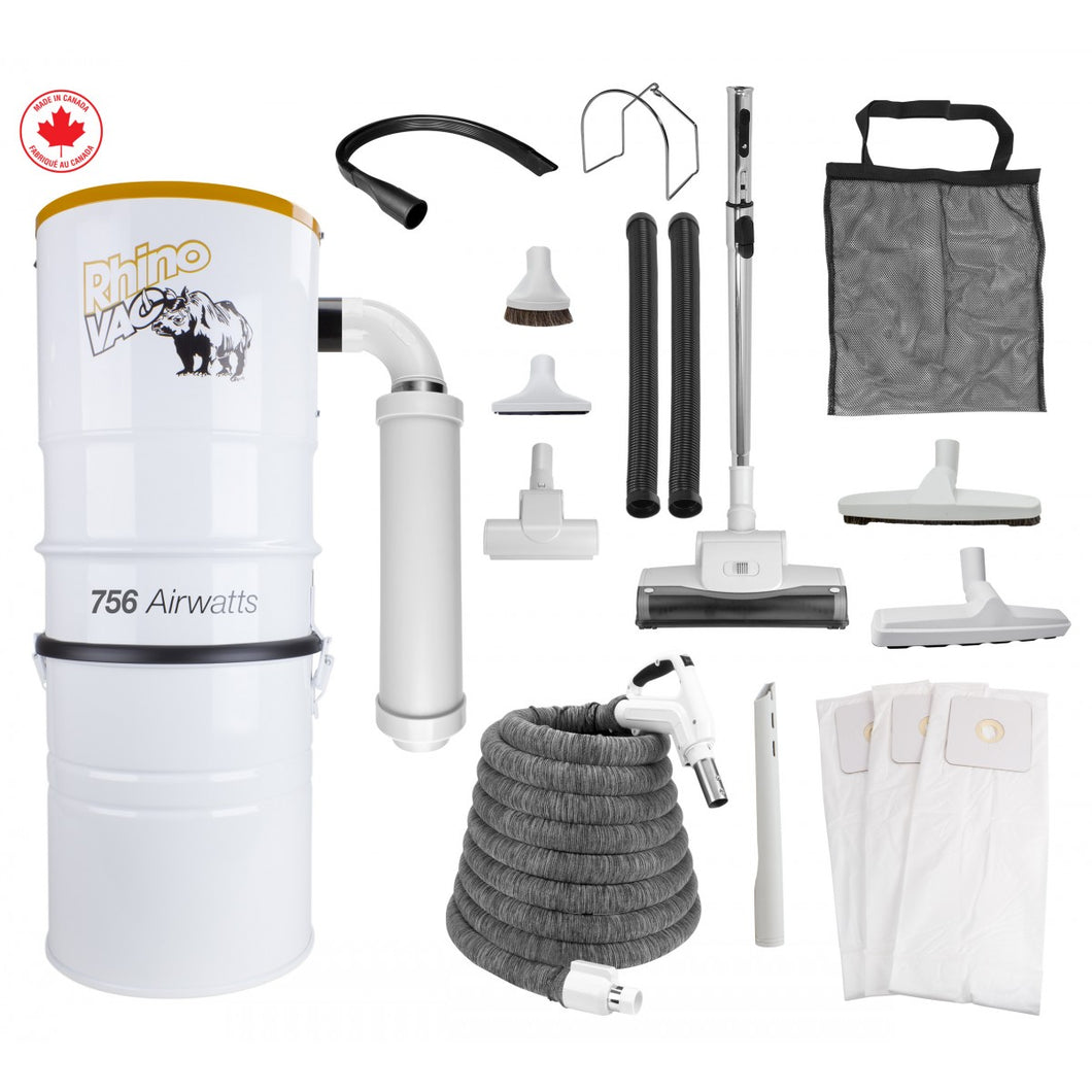 Central Vacuum Kit - Hose 30' - Turbo-air Brushe, Accessories Kit - Refurbished